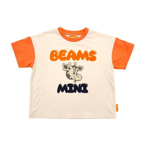 BEAMS mini 半袖Tシャツ 袖切替 ジェフリー ビームスミニ(ベージュ×90cm) ベビーザらス限定