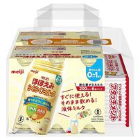 明治ほほえみ らくらくミルク 続けてらくらくセット 200ml×12本 母乳実感専用アタッチメント付き 【液体ミルク】