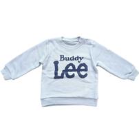 BUDDYLEE 長袖トレーナー ガーゼ裏毛 フロッキーロゴ(グリーン×80cm)