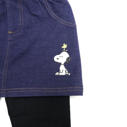 SNOOPY スヌーピー スカッツ デニムニット(ネイビー×80cm) ベビーザらス限定