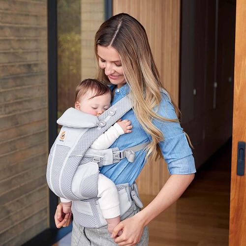 Ergobaby(エルゴベビー) OMNI Breeze パールグレー 【抱っこ紐 柔らかソフトフレックスメッシュ 対面抱き 腰抱き おんぶ 前向き抱き ミニポーチ付き 新生児～20.4kg】