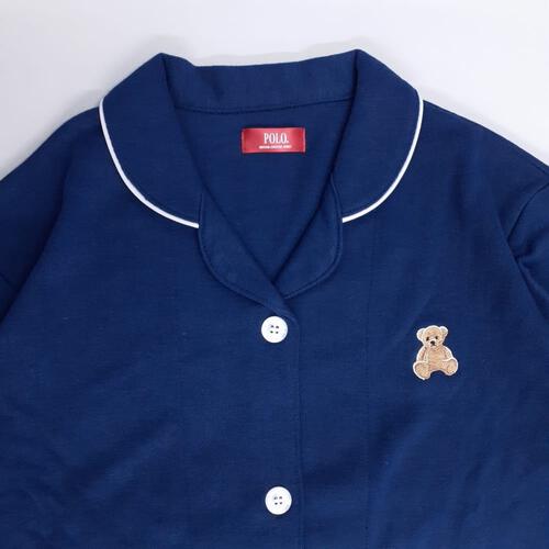 POLO BCS 長袖テーラーパジャマ ベア刺繍(ネイビー×M-L) ベビーザらス限定