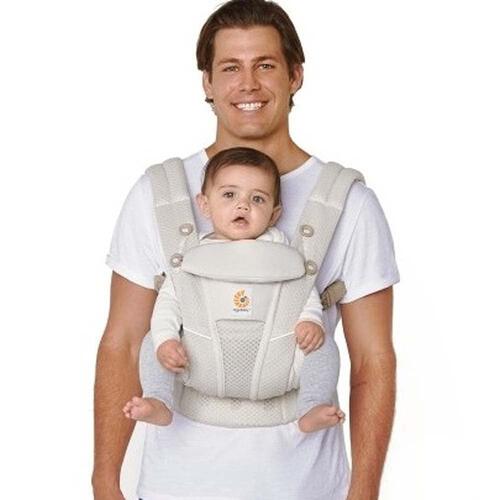 Ergobaby(エルゴベビー) OMNI Breeze ナチュラルベージュ 【抱っこ紐 柔らかソフトフレックスメッシュ 対面抱き 腰抱き おんぶ 前向き抱き ミニポーチ付き 新生児～20.4kg】】