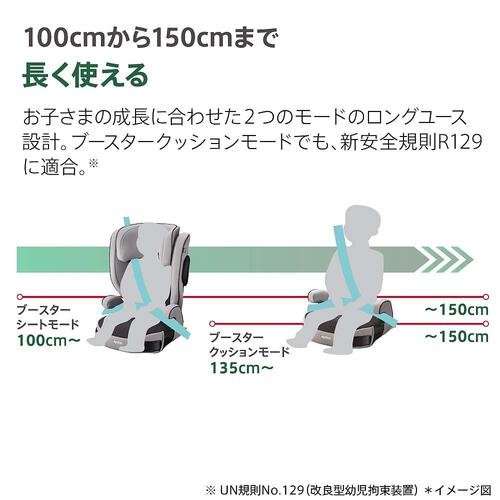 Aprica(アップリカ) ライドクルー ISOFIX ノヴァブラック 【ジュニアシート ISOFIX固定 R129適合 ロングユース 頭をしっかり守る 速乾性メッシュシート 3才頃～12才頃まで】