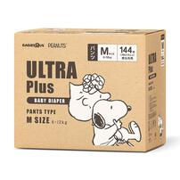 【1枚当たり20.2円】ULTRAPlus(ウルトラプラス) スヌーピー Mサイズ（6～12kg）144枚（48枚x3パック）箱入り 【ウルトラプラス パンツタイプ ベビーザらス限定】【オンラインストア限定】