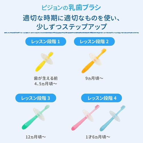 親子で乳歯ケア 乳歯ブラシ レッスン段階4 2本入り(ピンク)