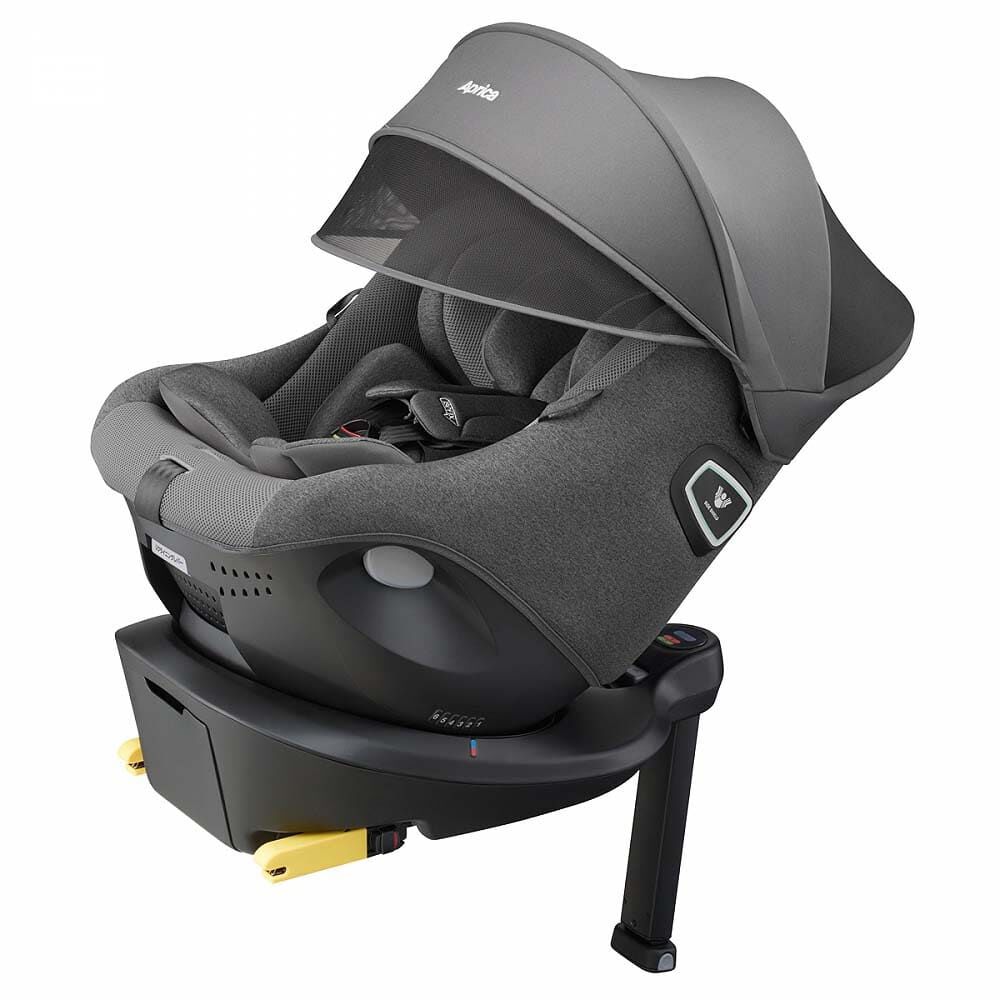 Aprica(アップリカ) ISOFIX クルリラ プライト (ナイトグレー) チャイルドシート ISOFIX固定 R129適合 回転型  ひろびろシート 新生児～4歳頃まで | マタニティ・ベビー用品通販のベビーザらス オンラインストア