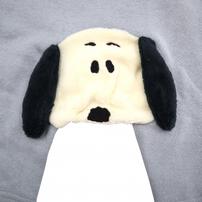 SNOOPY 長袖フィットオール おしり顔 スヌーピー(ブルー×70cm)