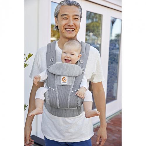 Ergobaby(エルゴベビー) OMNI Breeze オーシャングレーウィーブ 【抱っこ紐 柔らかソフトフレックスメッシュ 対面抱き 腰抱き おんぶ 前向き抱き ミニポーチ付き 新生児～20.4kg】