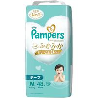 【1枚当たり39.6円】 NEW! パンパース はじめての肌へのいちばん Mサイズ（6～11kg） 48枚 【P&G テープタイプ コットンのようにふかふか】